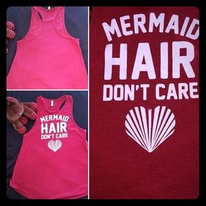 Francesca's Mermaid Hair Red Razor Tank Dress